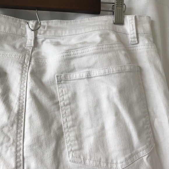 Eileen Fisher Jeans Organic Cotton Straight Jeans Stretch White Denim Size 14 - Picture 12 of 14